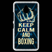 Coque Personnalisée Nokia Lumia 640XL LTE Keep Calm and Boxing Bleu