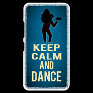 Coque Personnalisée Nokia Lumia 640XL LTE Keep Calm and Dance Bleu