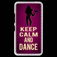 Coque Personnalisée Nokia Lumia 640XL LTE Keep Calm and Dance Rose
