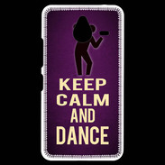 Coque Personnalisée Nokia Lumia 640XL LTE Keep Calm and Dance Violet