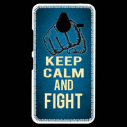 Coque Personnalisée Nokia Lumia 640XL LTE Keep Calm and Fight Bleu