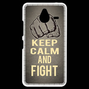Coque Personnalisée Nokia Lumia 640XL LTE Keep Calm and Fight Gris