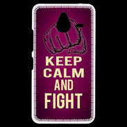 Coque Personnalisée Nokia Lumia 640XL LTE Keep Calm and Fight Rose