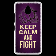 Coque Personnalisée Nokia Lumia 640XL LTE Keep Calm and Fight Violet
