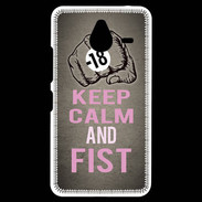 Coque Personnalisée Nokia Lumia 640XL LTE Keep Calm and Fist Gris
