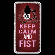 Coque Personnalisée Nokia Lumia 640XL LTE Keep Calm and Fist Rouge