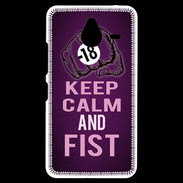 Coque Personnalisée Nokia Lumia 640XL LTE Keep Calm and Fist Violet