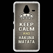 Coque Personnalisée Nokia Lumia 640XL LTE Keep Calm and Hakuna Matata Gris