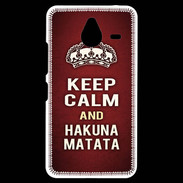 Coque Personnalisée Nokia Lumia 640XL LTE Keep Calm and Hakuna Matata Rouge