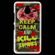 Coque Personnalisée Nokia Lumia 640XL LTE Keep Calm and Kill Zombies camouflage