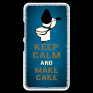 Coque Personnalisée Nokia Lumia 640XL LTE Keep Calm and Make cake Bleu