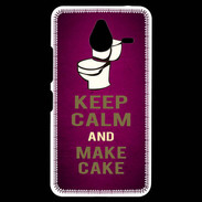Coque Personnalisée Nokia Lumia 640XL LTE Keep Calm and Make cake Rose