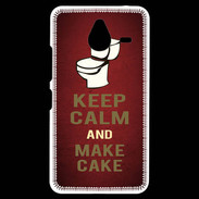 Coque Personnalisée Nokia Lumia 640XL LTE Keep Calm and Make cake Rouge