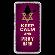 Coque Personnalisée Nokia Lumia 640XL LTE Keep Calm and Pray jewish Rose