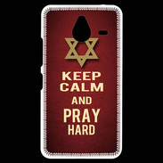 Coque Personnalisée Nokia Lumia 640XL LTE Keep Calm and Pray jewish Rouge