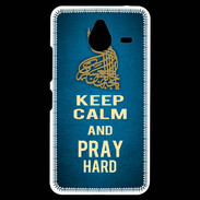 Coque Personnalisée Nokia Lumia 640XL LTE Keep Calm and Pray Muslim Bleu