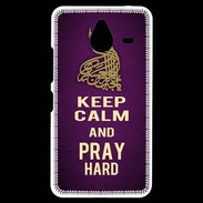 Coque Personnalisée Nokia Lumia 640XL LTE Keep Calm and Pray Muslim Violet