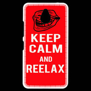 Coque Personnalisée Nokia Lumia 640XL LTE Keep Calm and Reelax Rouge
