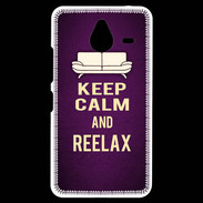 Coque Personnalisée Nokia Lumia 640XL LTE Keep Calm and Reelax Violet