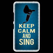 Coque Personnalisée Nokia Lumia 640XL LTE Keep Calm and Sing Bleu