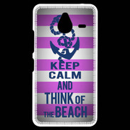 Coque Personnalisée Nokia Lumia 640XL LTE Keep Calm and Think Beach Rose