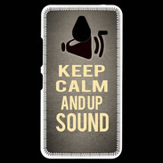 Coque Personnalisée Nokia Lumia 640XL LTE Keep Calm and Up Sound Gris