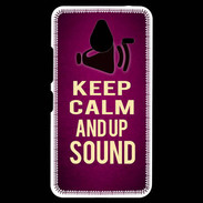Coque Personnalisée Nokia Lumia 640XL LTE Keep Calm and Up Sound Rose