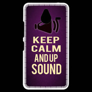 Coque Personnalisée Nokia Lumia 640XL LTE Keep Calm and Up Sound Violet