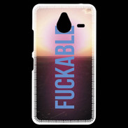 Coque Personnalisée Nokia Lumia 640XL LTE Fuckable bleu ZG