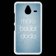 Coque Personnalisée Nokia Lumia 640XL LTE Moto Boulot Dodo Bleu ZG
