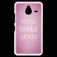 Coque Personnalisée Nokia Lumia 640XL LTE Moto Boulot Dodo rose ZG