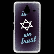 Coque Personnalisée Nokia Lumia 640XL LTE In Judaïsme We trust Bleu ZG 