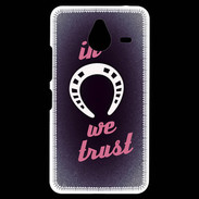 Coque Personnalisée Nokia Lumia 640XL LTE In Luck We trust Rouge ZG