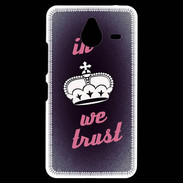 Coque Personnalisée Nokia Lumia 640XL LTE In Queen We trust Rouge ZG