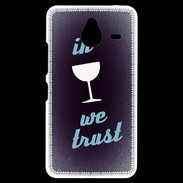 Coque Personnalisée Nokia Lumia 640XL LTE In Wine We trust Bleu ZG
