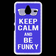 Coque Personnalisée Nokia Lumia 640XL LTE Keep Calm Funky Bleu