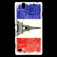 Coque Sony Xperia C4 Drapeau français vintage 2