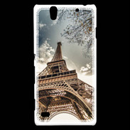 Coque Sony Xperia C4 Tour Eiffel vue d'en bas
