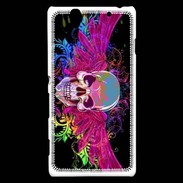 Coque Sony Xperia C4 Tête de mort design et colorée