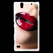 Coque Sony Xperia C4 Bouche sexy et brillante