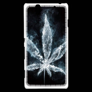 Coque Sony Xperia C4 Feuille de cannabis en fumée