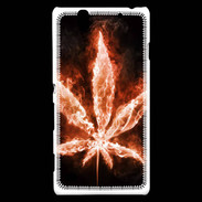 Coque Sony Xperia C4 Cannabis en feu