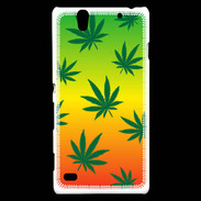 Coque Sony Xperia C4 Fond Rasta Cannabis