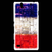 Coque Sony Xperia C4 Drapeau français vintage