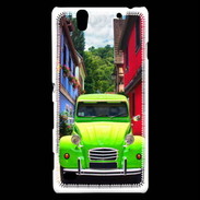 Coque Sony Xperia C4 2cv verte de collection