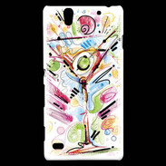 Coque Sony Xperia C4 cocktail en dessin