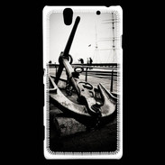 Coque Sony Xperia C4 Ancre en noir et blanc