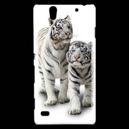 Coque Sony Xperia C4 Tigre blanc