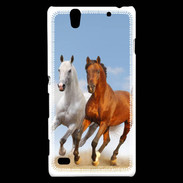 Coque Sony Xperia C4 Duo de chevaux