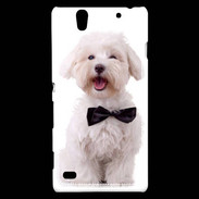 Coque Sony Xperia C4 Bichon avec noeud papillon